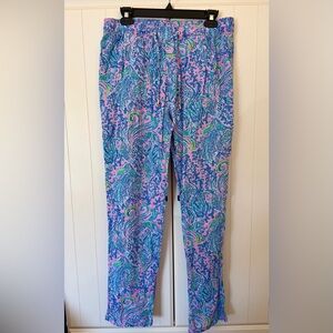 Lilly Pulitzer | M | Lilac Rose | WE MERMAID IT | Taron Pants | 31” | EUC